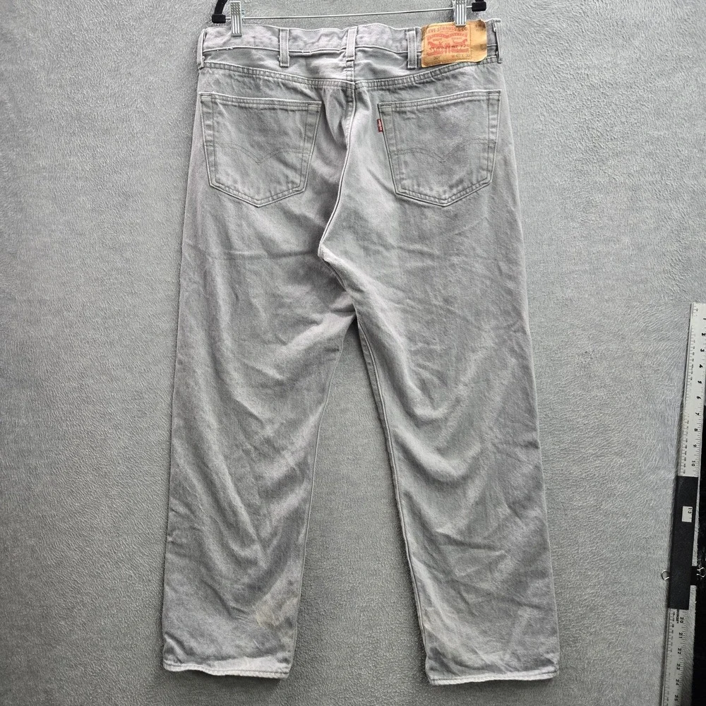 Levi's 501 Men Jeans 40X32 Gray Denim Original Fit Straight Leg 30
